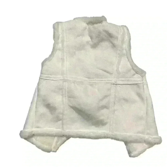 Baby Girl Isaac Mizrahi New York White Faux Fur White Vest Size 2T Fall Winter - Picture 4 of 7